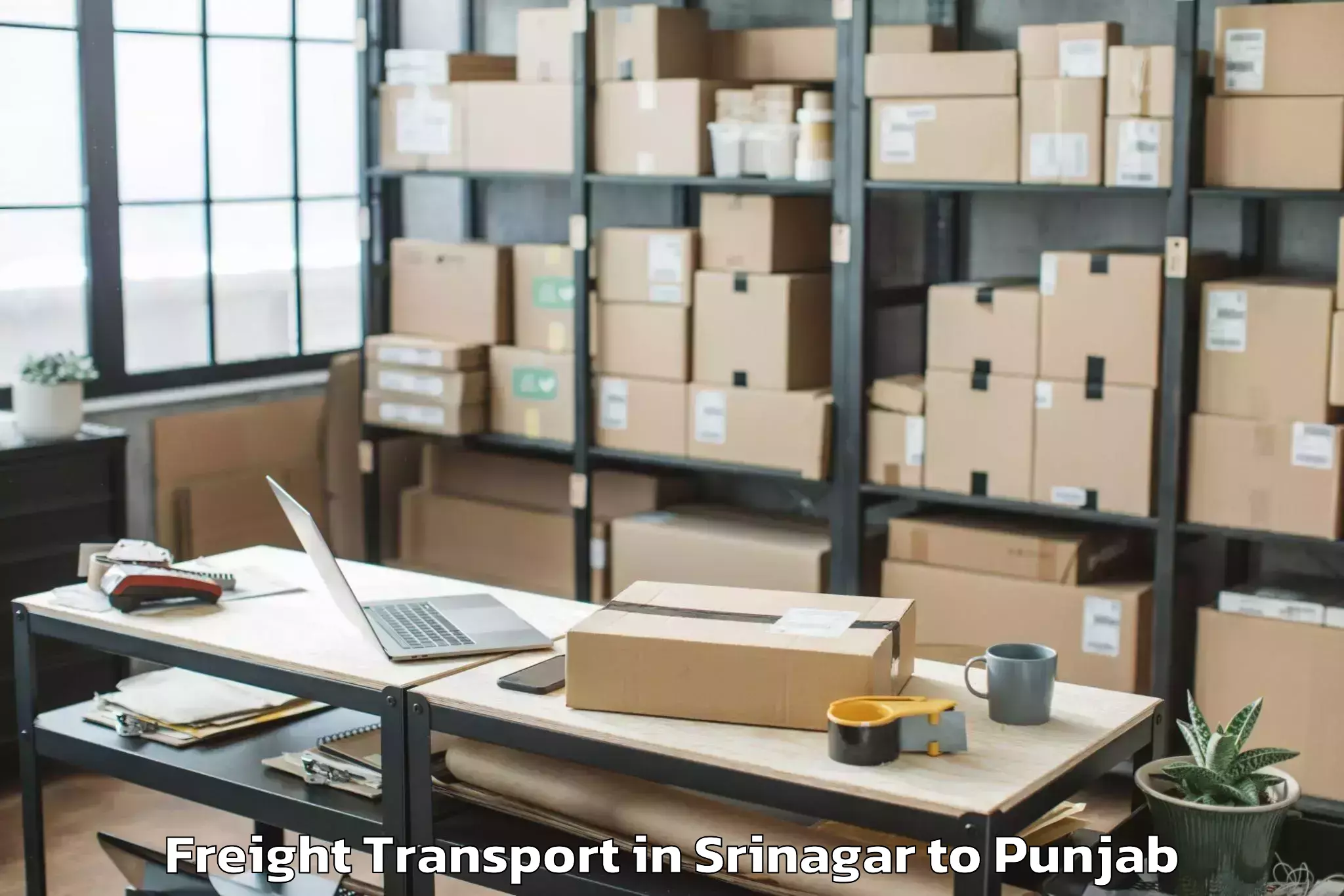 Efficient Srinagar to Ludhiana Airport Luh Freight Transport